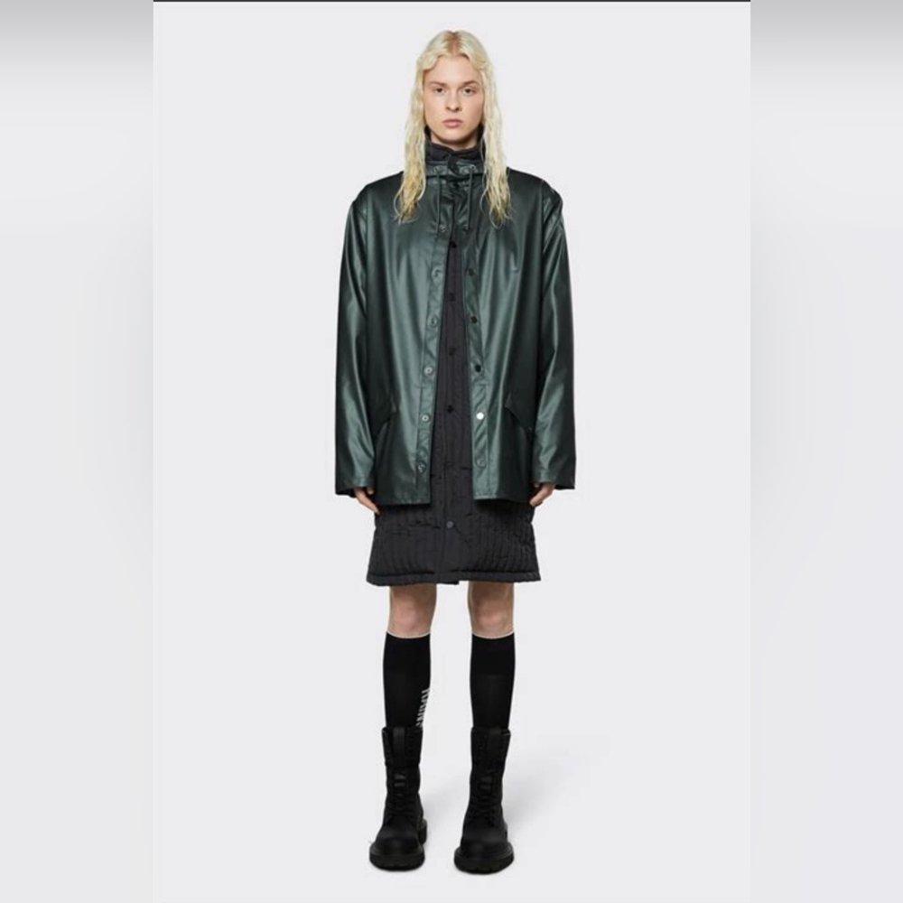 🌟HOST PICK ⭐NWT RAINS Unisex Short Jacket In Silver Pine.